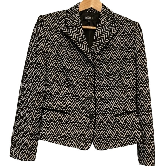 Kasper chevron print jacket size 12‎ - Picture 1 of 3